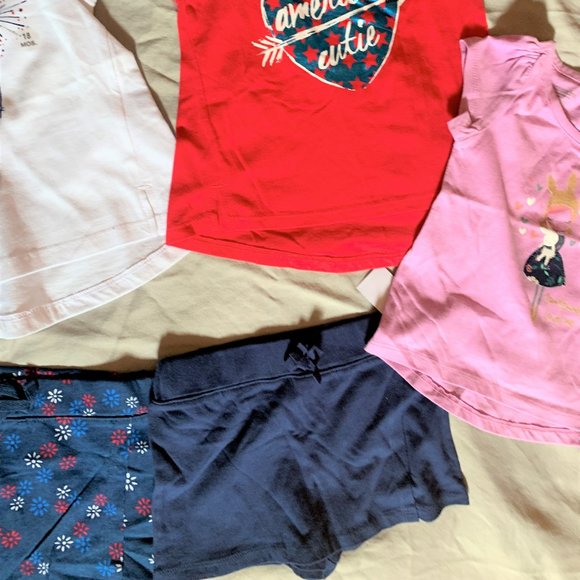 GIRLS - 5pc lot sz 18m NWT TOUGHSKINS tank top short sleeve shirts, skort shorts - Picture 6 of 6